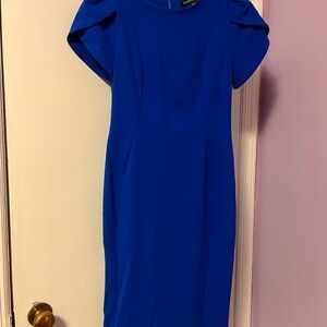Andrew Marc Royal Blue Midi Dress